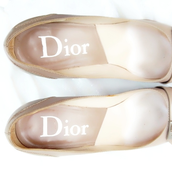 Dior Logo Pointed Nude High Heels-Size 8 - Picture 4 of 5